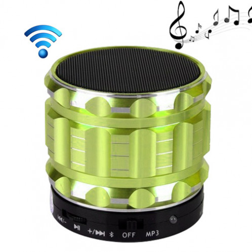 Haut-parleur portable stéréo Bluetooth S28 en métal avec fonction d'appel mains libres (vert) SH028G856-311