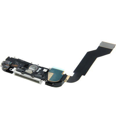 iPartsAcheter 4 en 1 pour iPhone 4S (Original MIC Réparation Parler + Original Câble Taraudeur Câble Flex + Original Sonnerie Buzzer Pièces de rechange Anneau + Câble Antenne Flex Ribbon) Assemblage Connecteur Dock SI711W1909-32