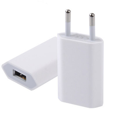 Adaptateur de chargeur USB Plug UE 5V / 1A, pour iPhone, Galaxy, Huawei, Xiaomi, LG, HTC et autres téléphones intelligents, appareils rechargeables (Blanc) SH107A1060-31