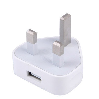 Adaptateur de chargeur USB UK Plug 5V / 1A, pour iPhone, Galaxy, Huawei, Xiaomi, LG, HTC et autres téléphones intelligents, appareils rechargeables (Blanc) SH107C1431-31