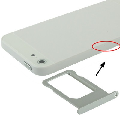 iPartsBuy Original Titulaire de la carte SIM pour iPhone 5 (Argent) SI704S1181-33