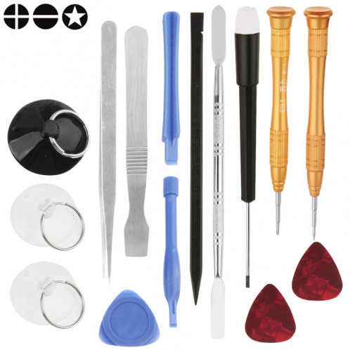 15pcs / set kit d'outils de réparation pour téléphones mobiles S11146424-34