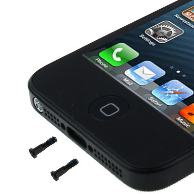 20 PCS iPartsAcheter les vis d'ancrage d'origine pour iPhone 5 / 5S (noir) S2084B1542-33