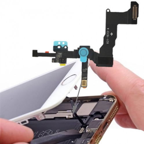 iPartsBuy Original 2 en 1 caméra frontale + capteur câble Flex pour iPhone 5S SI0004969-33