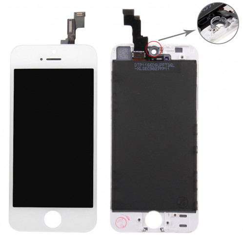 iPartsAcheter 3 en 1 pour iPhone 5S (Original LCD + Cadre + Touch Pad) Assemblage Digitizer (Blanc) SI716W989-38