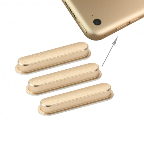 3 touches latérales iPartsBuy PCS pour iPad Air 2 / iPad 6 (Gold) S3102J719-33