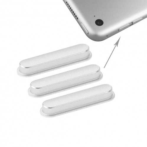 3 touches latérales iPartsBuy PCS pour iPad Air 2 / iPad 6 (argent) S3102S865-33