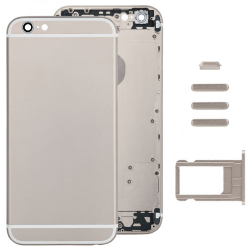 iPartsBuy Housse de boîtier complet pour iPhone 6, y compris la couverture arrière et le plateau de la carte et le bouton de contrôle du volume et le bouton d'alimentation et la touche de la touche du vibreur (or SI00681794-37