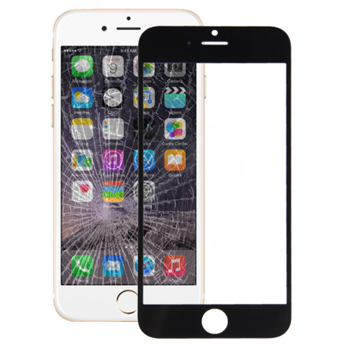 iPartsBuy Lentille extérieure en verre pour iPhone 6 (Noir) SI099B197-39