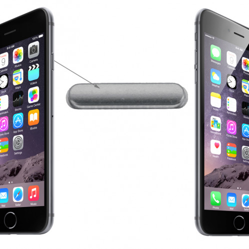 iPartsBuy bouton d'alimentation d'origine pour iPhone 6 et 6 Plus (gris) SI227H1621-33