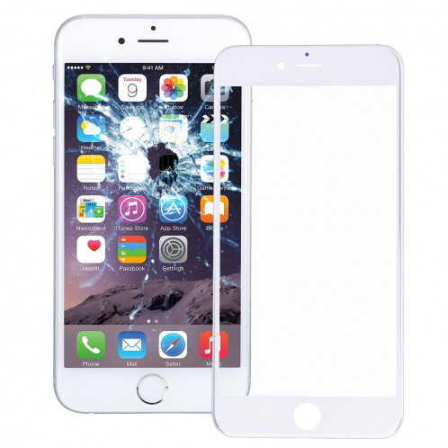 iPartsAcheter 2 en 1 pour iPhone 6 (Lentille extérieure vitrée + cadre) (Blanc) SI100W136-38