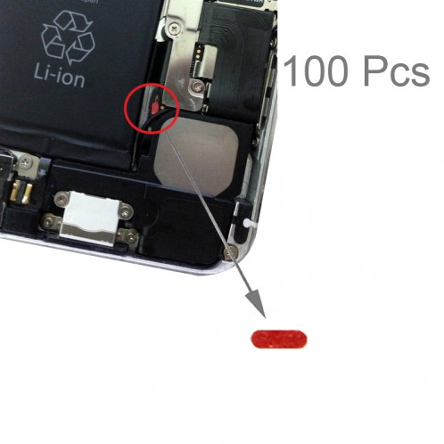 100 PCS pour l'autocollant imperméable de l'autocollant sensible à l'eau d'autocollant d'anneau de l'iPhone 6Card S146111029-33