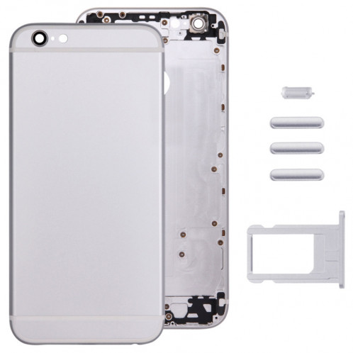 iPartsBuy Couvercle de boîtier complet pour iPhone 6 Plus, y compris la couverture arrière et le plateau de la carte et le bouton de contrôle du volume et le bouton d'alimentation et la touche du vibreur Vibrant SI068S346-36