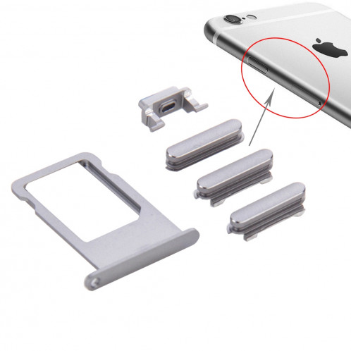 iPartsBuy pour le plateau de carte d'iPhone 6s (gris) SI212B752-33