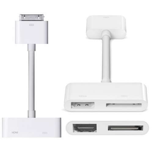 Adaptateur numérique AV HDMI à HDTV pour le nouvel iPad (iPad 3) / iPad 2 / iPad / iPhone 4 & 4s / iPod Touch 4 (blanc) SH0205798-36