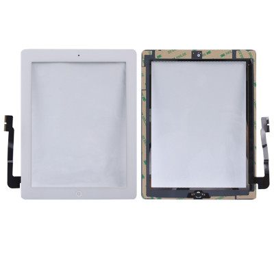 (Bouton du contrôleur + bouton de la touche d'accueil Câble de membrane de carte PCB + adhésif d'installation du panneau tactile) Panneau tactile pour nouvel iPad (iPad 3) (blanc) SH721W1570-35