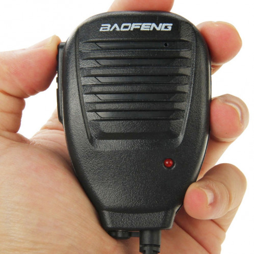 Clip-on microphone haut-parleur pour talkies-walkies, 3,5 mm + 2,5 mm écouteur + prise micro (noir) SC690B1118-37