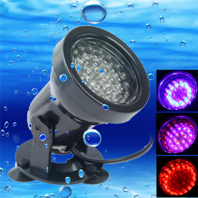 Spots imperméables à l'eau de 2.3W, réservoir de poissons amphibie de 36 LED / lumière colorée d'aquarium, profondeur imperméable: 1-1.5m (noir) SH16841373-37