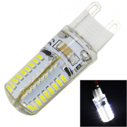 G9 4W 210LM Silicone ampoule de maïs, 64 LED SMD 3014, lumière blanche, AC 220V SH507W628-37