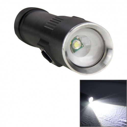 Lampe de poche rechargeable à intensité variable blanche, 3 modes avec aimant et cordon (noir) SH630B1913-310
