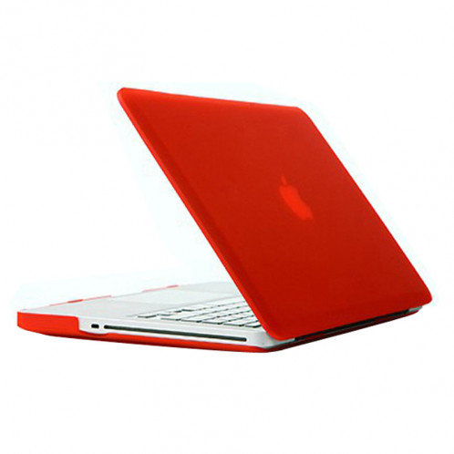 Boîtier de protection en plastique dur givré pour Macbook Pro 13,3 pouces (rouge) SH014R1856-37
