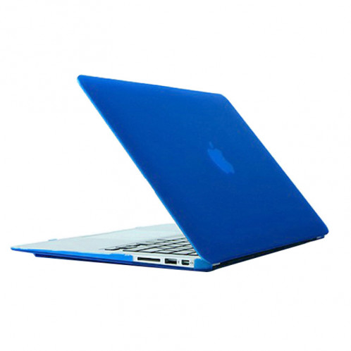 Boîtier de protection en plastique dur givré pour Macbook Air 11,6 pouces (bleu) SH17BE1986-37