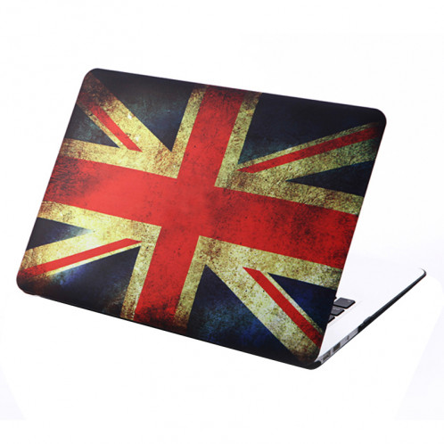 Rétro UK Flag Pattern givré en plastique dur cas de protection pour Macbook Air 13,3 pouces SH021A383-37