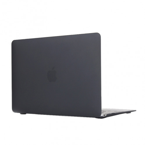 Boîtier de protection en plastique dur transparent translucide givré pour Macbook 12 pouces (noir) SH038B367-35