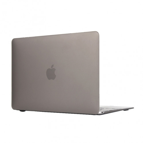 Boîtier de protection en plastique dur transparent translucide givré pour Macbook 12 pouces (gris) SH038H1035-35