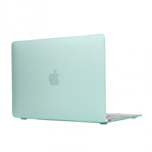 Boîtier de protection en plastique dur transparent translucide givré pour Macbook 12 pouces (vert clair) SH38LG1786-35