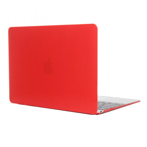 Étui de protection transparent en cristal transparent de couleur pour Macbook 12 pouces (rouge) SH040R1171-35