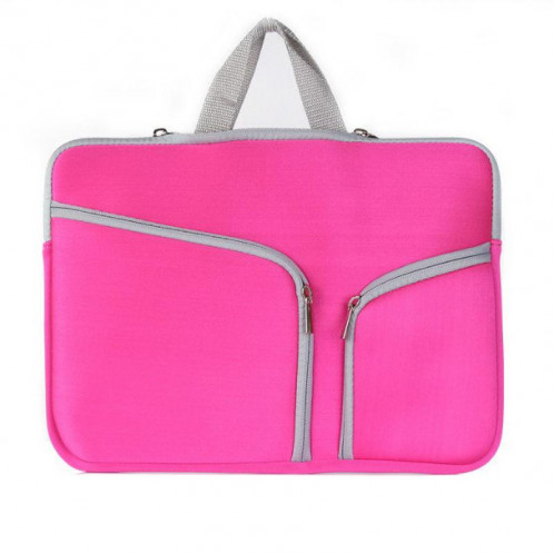 Double poche sac à main sac à fermeture à glissière pour ordinateur portable Macbook Air 13 pouces (Magenta) SH313M505-38