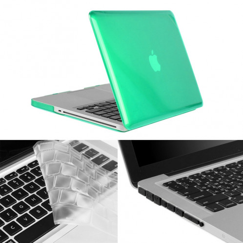 ENKAY pour Macbook Pro 13,3 pouces (US Version) / A1278 Chapeau-Prince 3 en 1 Crystal Hard Shell Housse de protection en plastique avec Keyboard Guard & Port poussière Plug (vert) SE903G905-310