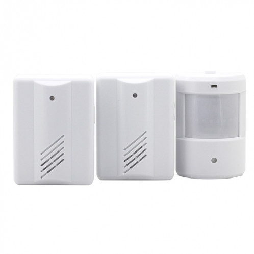 Détecteur d'alarme de sonnette sans fil de capteurs infrarouges 2 à 1 PIR pour la maison / bureau SH0023881-312