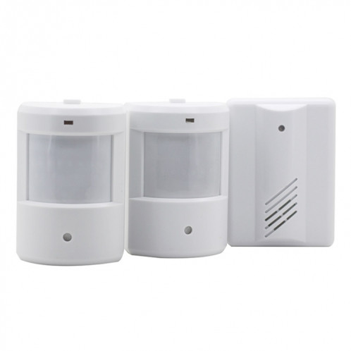 1 à 2 capteurs infrarouges PIR Détecteur d'alarme de sonnette sans fil pour la maison / bureau SH00241727-312