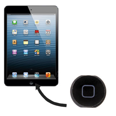 Bouton d'accueil d'origine pour iPad mini 1/2/3 (noir) SH715B1170-33