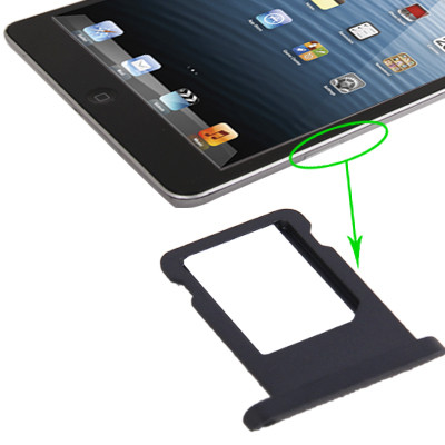 iPartsBuy pour iPad mini (Version WLAN + Celluar) Version originale Support de carte SIM (Noir) SI723D1820-33
