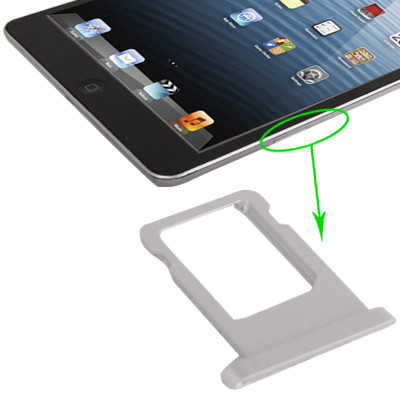 iPartsBuy pour iPad mini (Version WLAN + Celluar) Version originale Support de carte SIM (Argent) SI723S1154-33