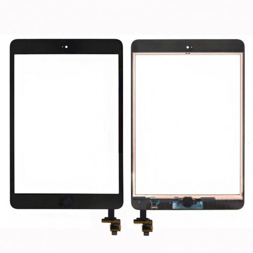 Écran tactile en verre de numériseur + Puce IC + Assemblage de contrôle Flex pour iPad mini et iPad mini 2 (Noir) SH07341169-35