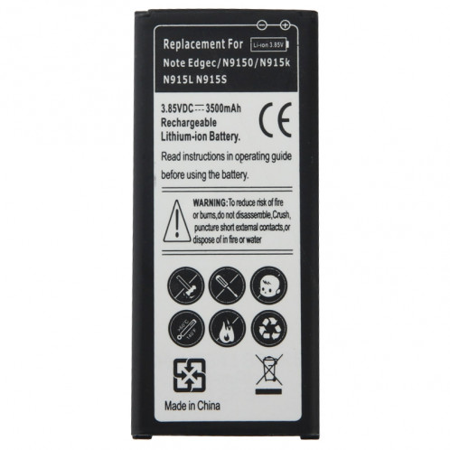 Batterie Li-Polymère rechargeable 3.85V / 3500mAh pour Galaxy Note Edge / N9150 / N915K / N915L / N915S SH0198730-34