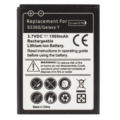 1500mAh Batterie de remplacement pour Galaxy Y / S5360 SH04441088-35