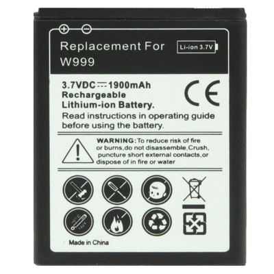 1900mAh Batterie de remplacement pour Samsung W999 SH447L14-34