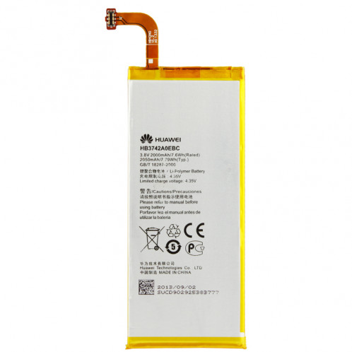 Batterie de remplacement 2000mAh pour Huawei Ascend P6 (Or) SH01GD1407-34