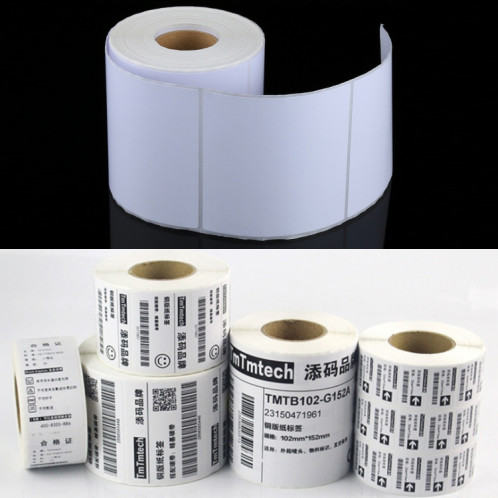 Papier d'impression thermique / Papier pour étiquettes adhésives thermiques, taille: 100 mm x 100 mm （Étiquettes 500 pièces） SH0131508-37
