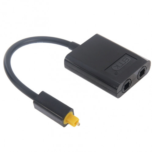 Diviseur audio numérique fibre optique Toslink 1 à 2 adaptateur de câble pour lecteur DVD (noir) SH085B895-36