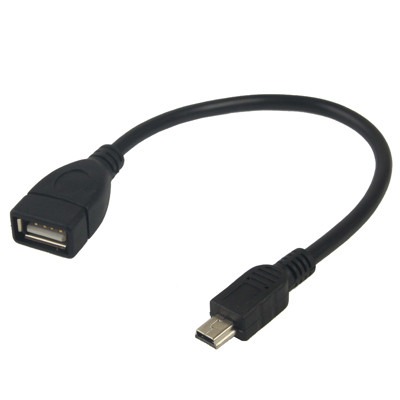 Mini adaptateur USB 5 broches USB vers USB 2.0 OTG, Longueur: 12cm (Noir) SM01771110-32