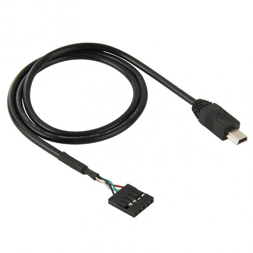 Embase femelle 5 broches pour carte mère vers mini câble USB mâle, longueur: 50cm SE0306980-33