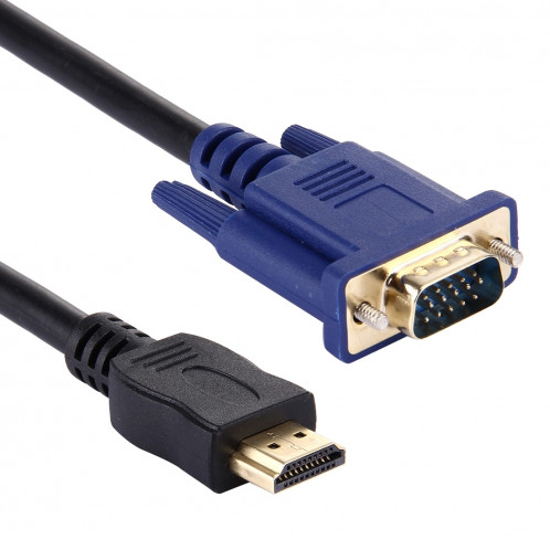 Câble vidéo HDMI mâle vers VGA mâle de 1,8 m, 15 broches (noir) SH35621260-34