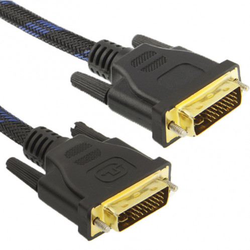 Câble de raccordement en nylon DVI-I Dual Link 24 + 5 broches mâle à mâle Câble vidéo M / M, Longueur: 1.5m SN043313-33