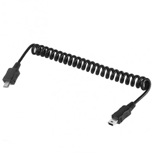 Micro USB mâle à mini câble spiralé USB à 5 broches / câble de ressort, longueur: 20cm (peut être prolongé jusqu'à 75cm) SM06771172-34